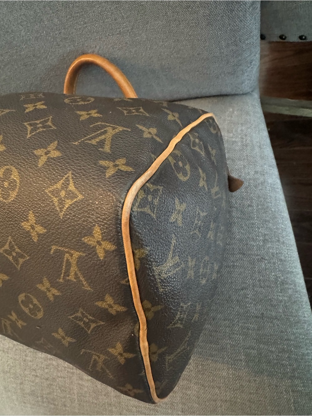Louis Vuitton Speedy 30 Monogram Canvas Handbag SD4007 w/ Lock & Key - Picture 12 of 16